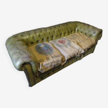 Canapé chesterfield 1 ocre