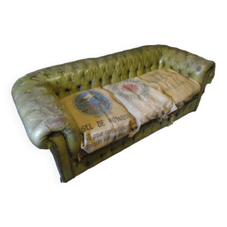 Canapé chesterfield 1 ocre