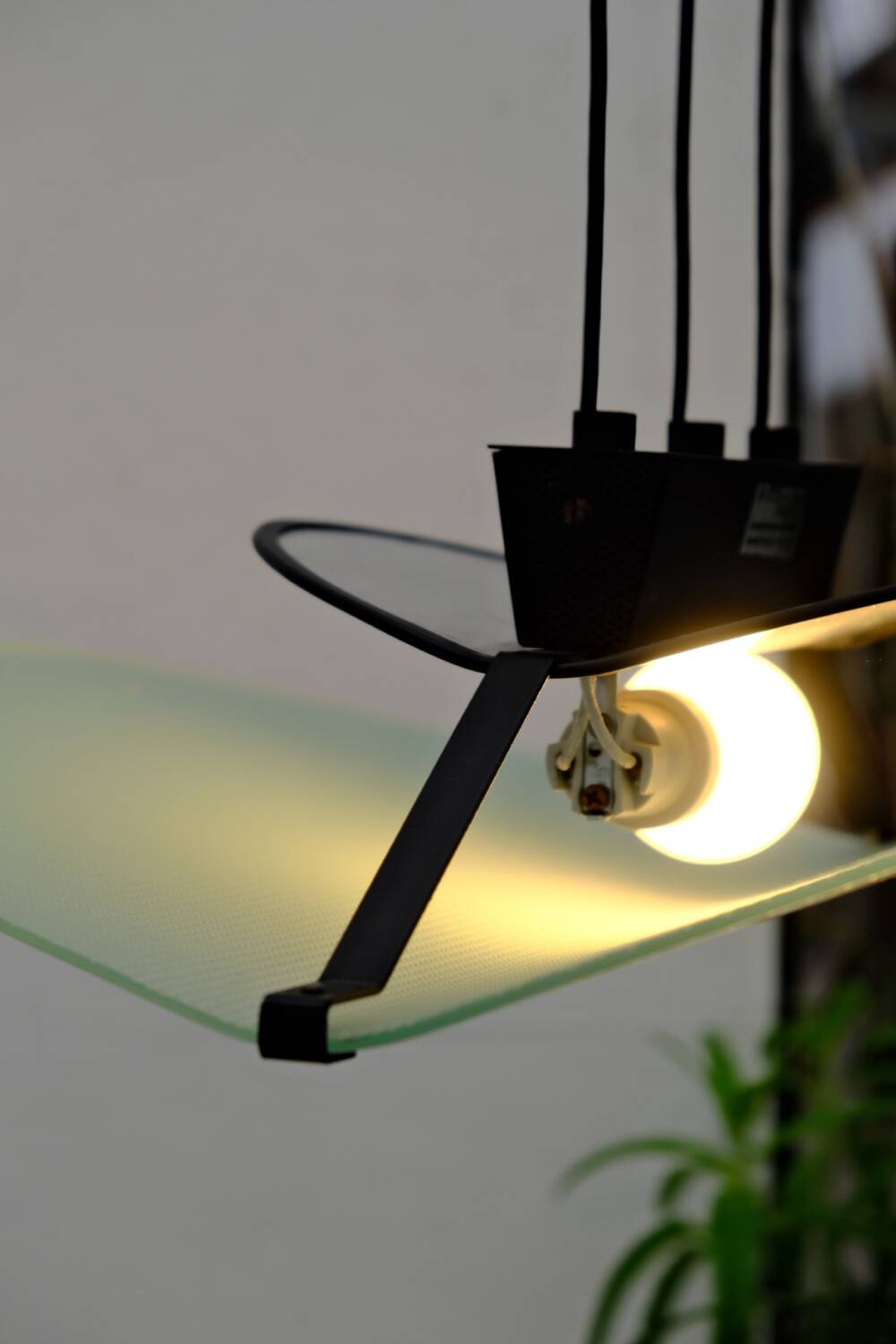 Philips "Tortuga" chandelier in metal and glass, 1980