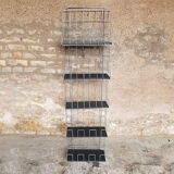 Library structure valchromat black metal shelf