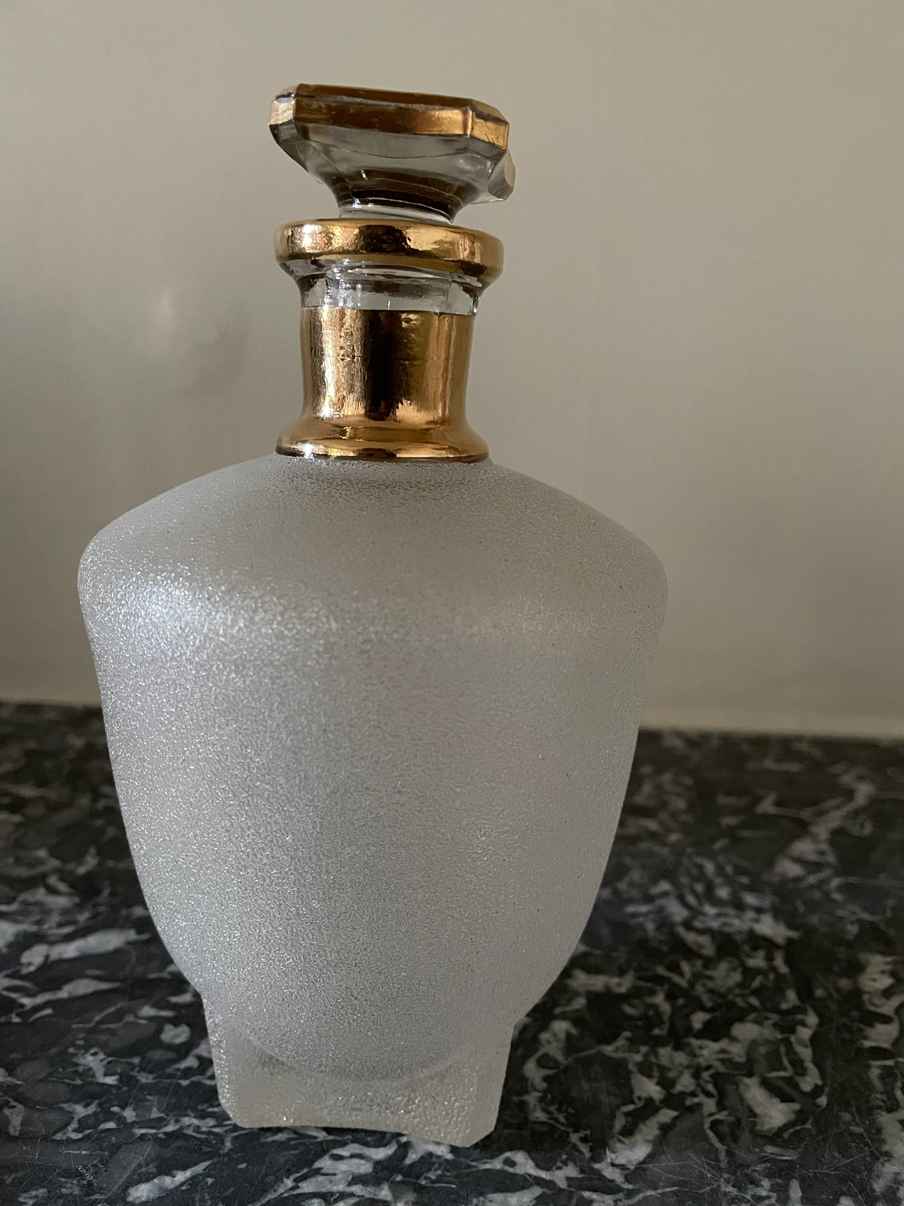 Golden glass carafons