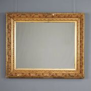 Miroir ancien en bois sculpté et doré, Italie, XIXe siècle