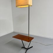 Vintage French design metal and brass floor lamp from the 1950s, Arlus