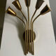 Wall lamp 5 burners brass 50s