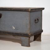 Ancienne malle en bois avec verrouillage d’origine (c.1900) #16