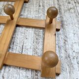 Pine wall coat rack 1980