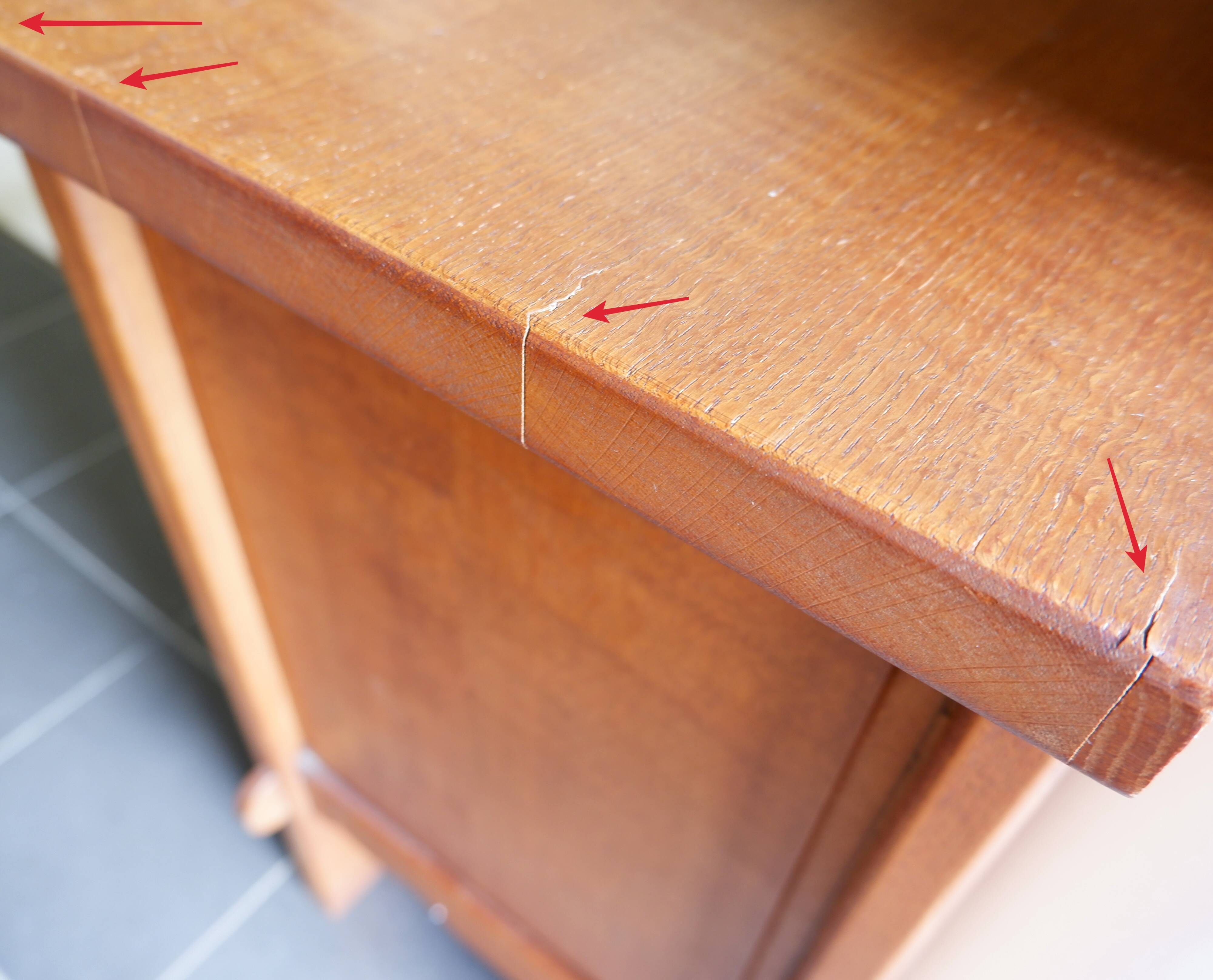 Three-drawer chest of drawers in the style of Guillerme and Chambron - 1960s
