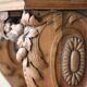 Exceptional oak serving console (18th century). Magnificent work