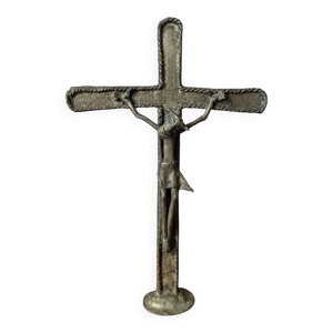 Crucifix en bronze art - africain