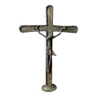 Bronze crucifix African art