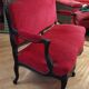 Antique Louis XV style red velvet settee