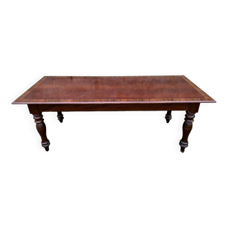 Napoleon III period desk table in mahogany and precious wood circa 1880