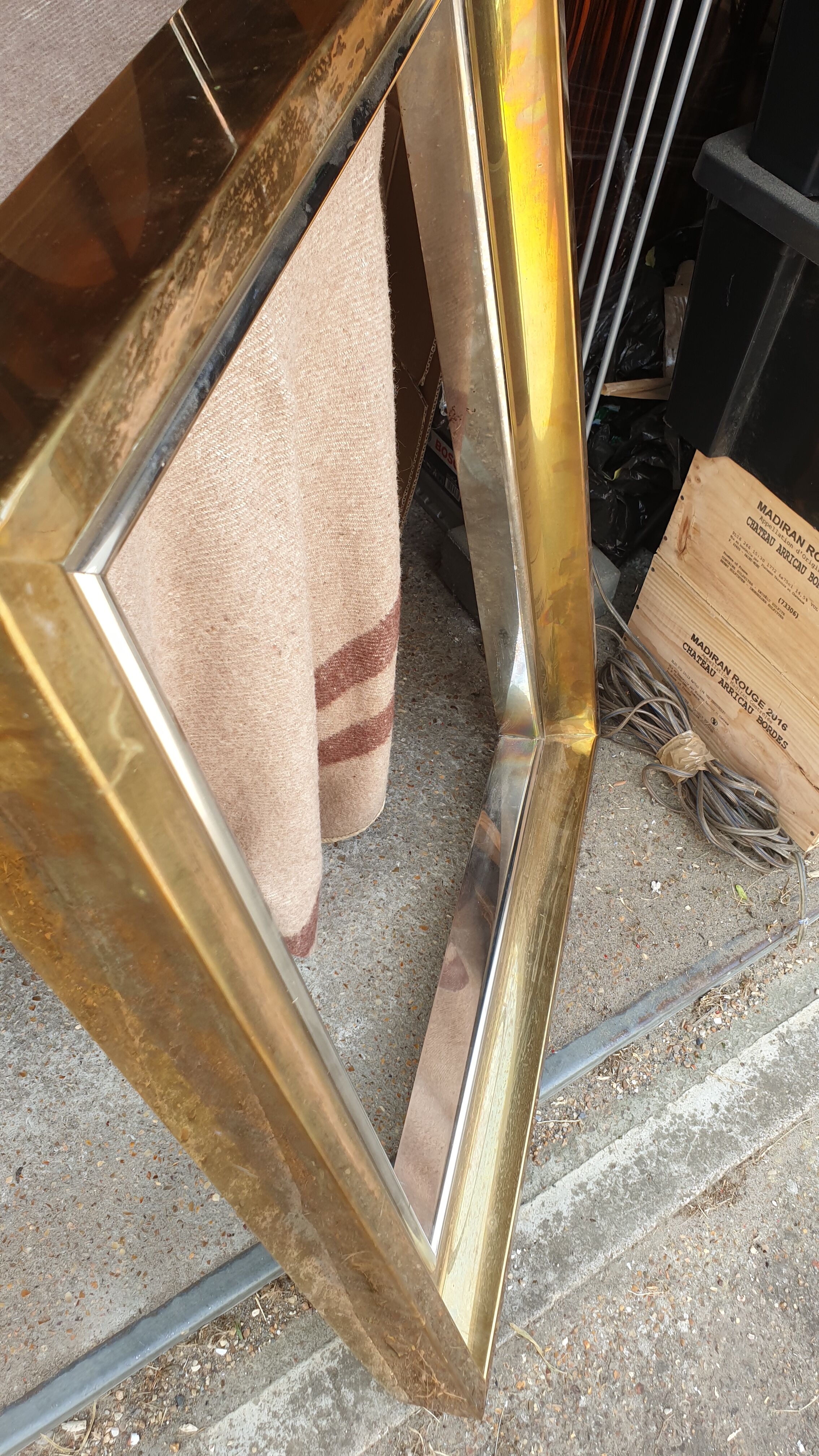 Brass frame fireplace