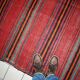 Kilim vintage fait main Ardabil persan 139cm x 288cm (1940s)