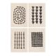 Collection of 4 abstract black paintings on paper signed Eawy.