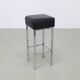 4x Chrome and Leather Bar Stools, 1980s