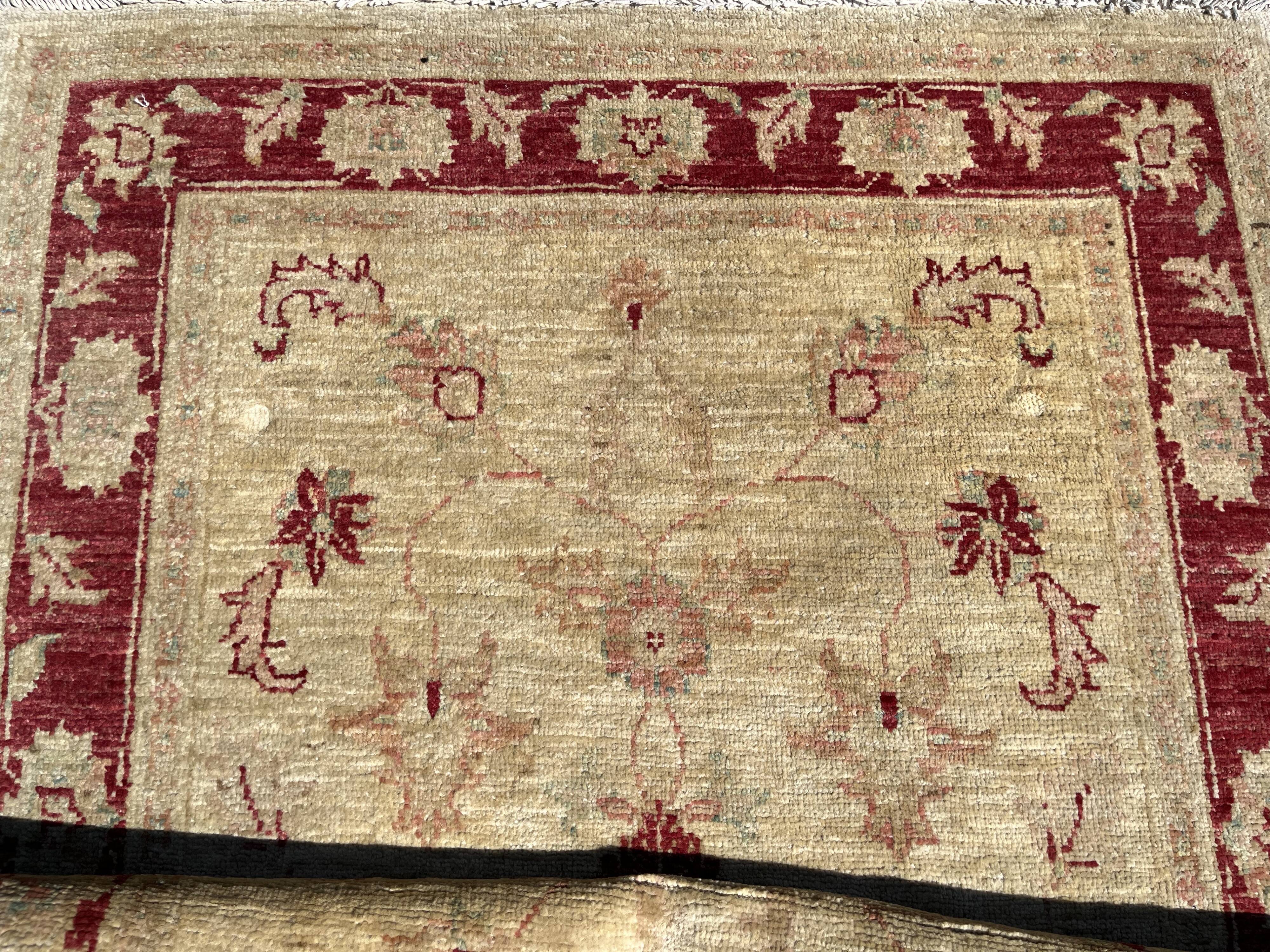 Handmade Afghan Chobi Ziegler Wool Rug 85x150cm