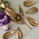 Cendrier vintage en laiton en forme de fleur