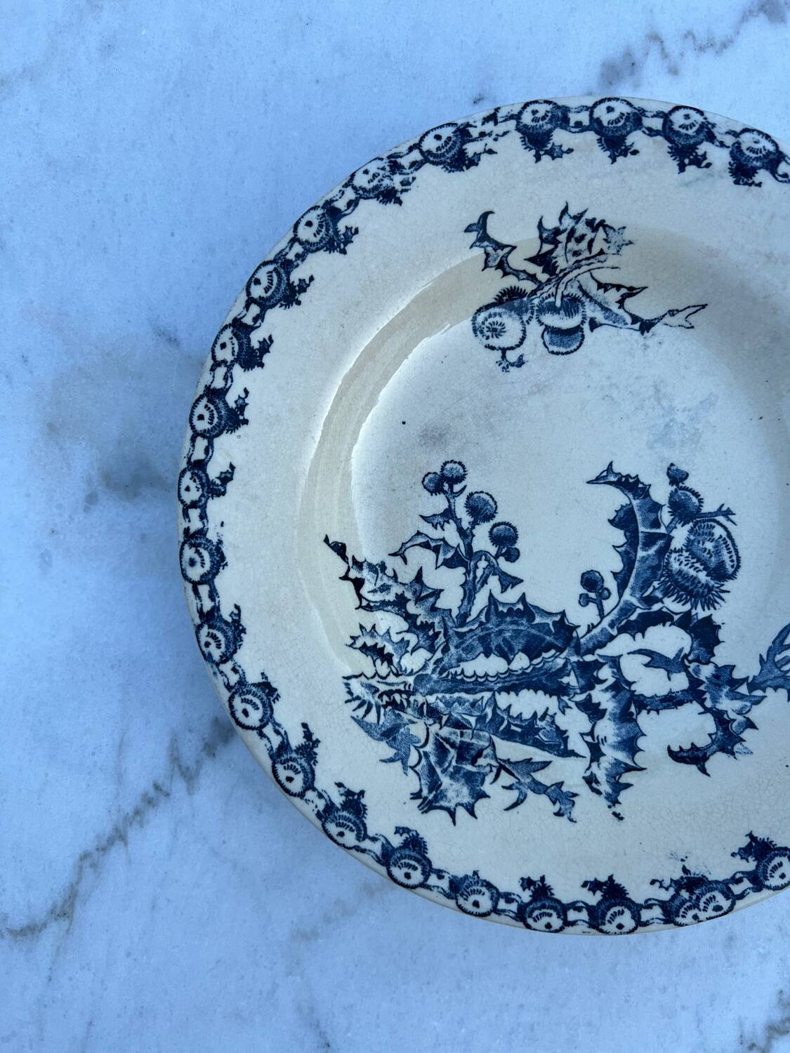 Gien Chardon iron earthenware soup plate