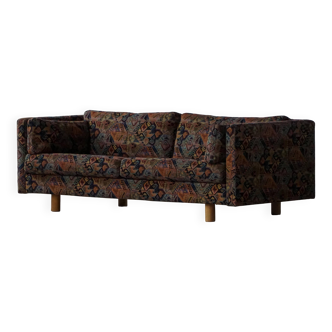 Modern Danish canapé with vintage patterned fabric by Søren Lund, 1970s.