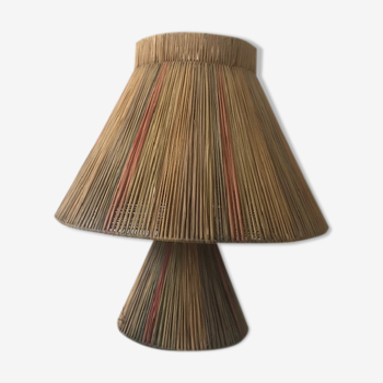 vintage raffia lamp