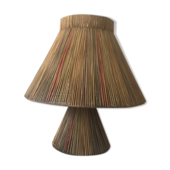 vintage raffia lamp