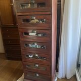 Exotic wood chest of drawers – Vintage industrial style