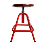 Adjustable painter's stool red base