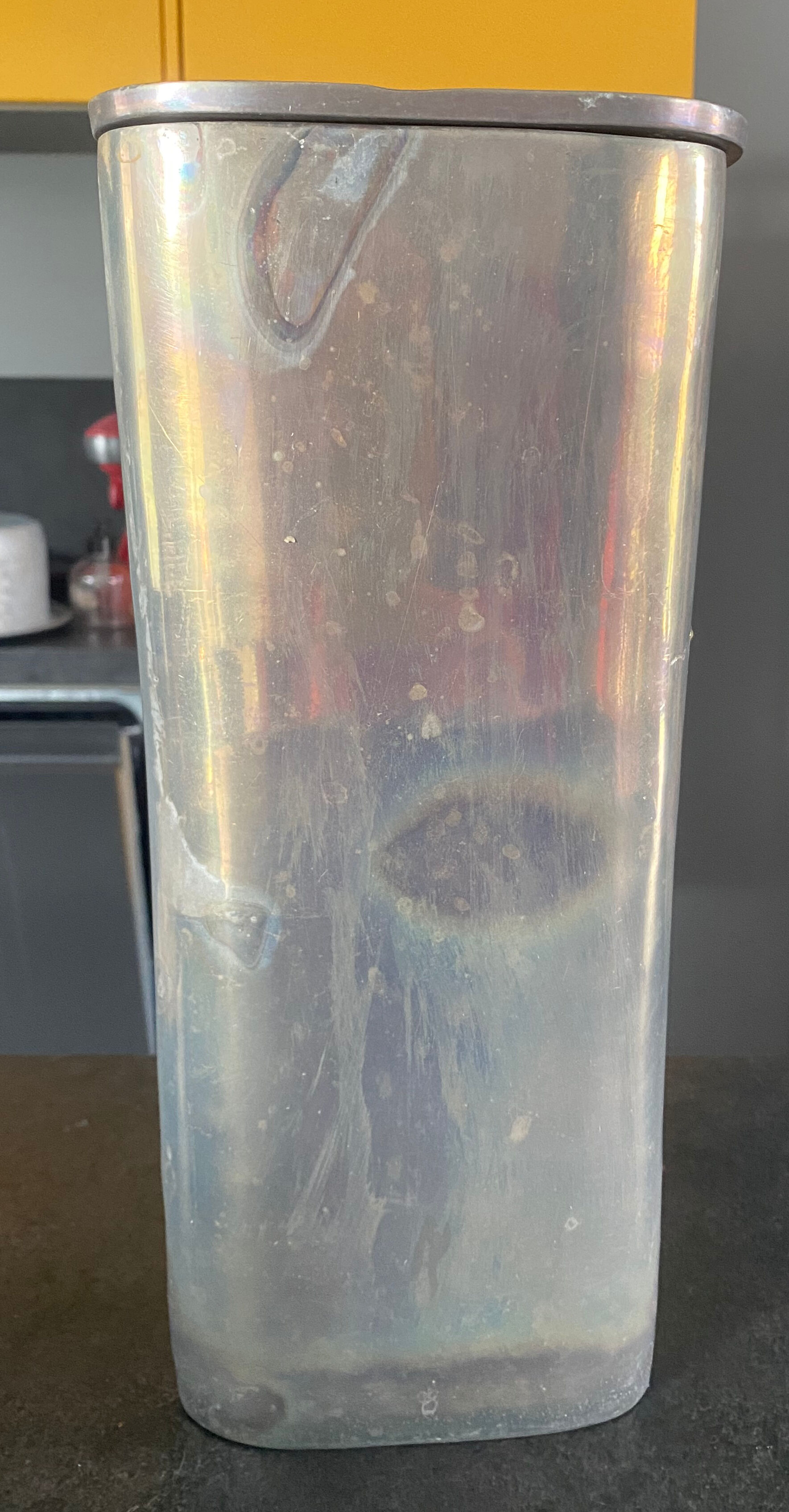 Vase vintage inox années 70