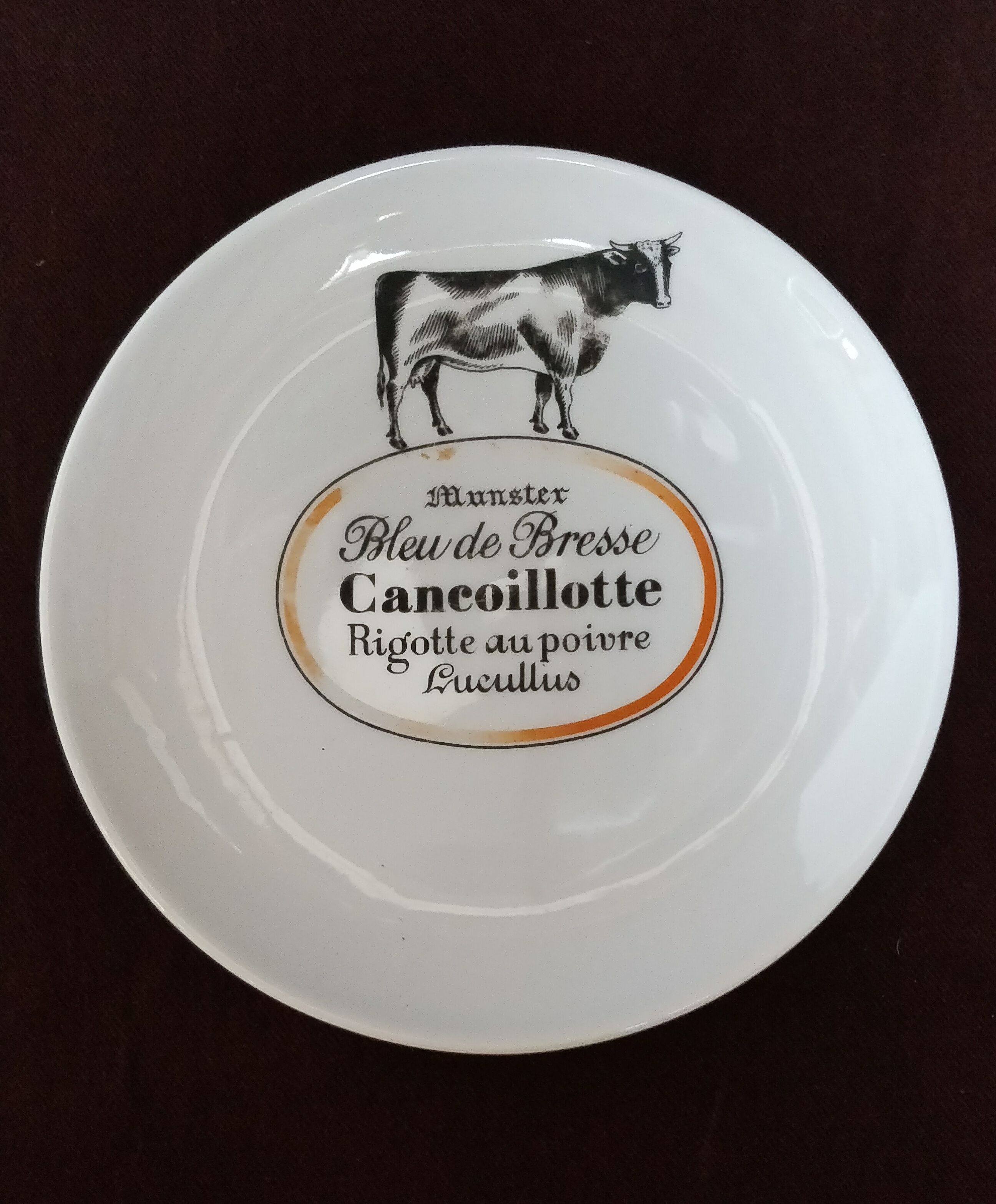 Cheese plates bistro porcelain chauvigny