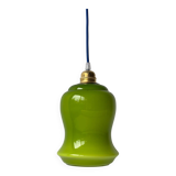 Vintage green opaline portable lamp