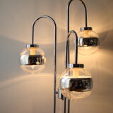 Lampadaire vintage 3 globes argentes