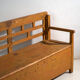 Antique painted pine bank chest – Central Europe, circa 1920