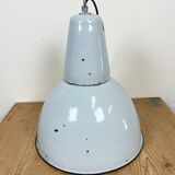 Industrial Grey Enamel Pendant Lamp, 1960s