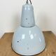 Industrial Grey Enamel Pendant Lamp, 1960s