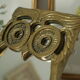 Vintage brass owl table mirror