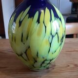 Vase verre soufflé bi couleurs