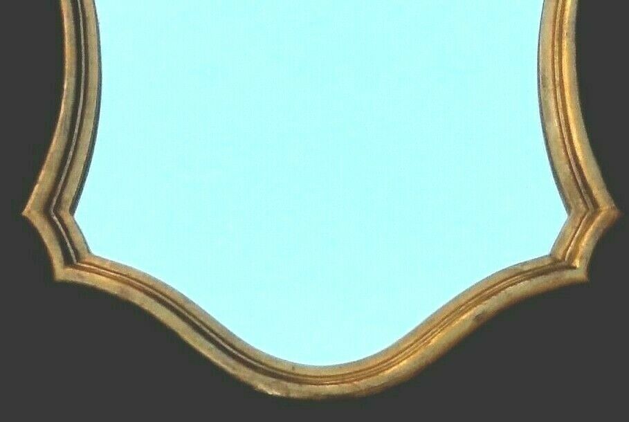 Louis VI style gilded wooden shell mirror