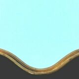 Louis VI style gilded wooden shell mirror