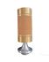Vintage table lamp with brushed aluminium base - cylinder shade