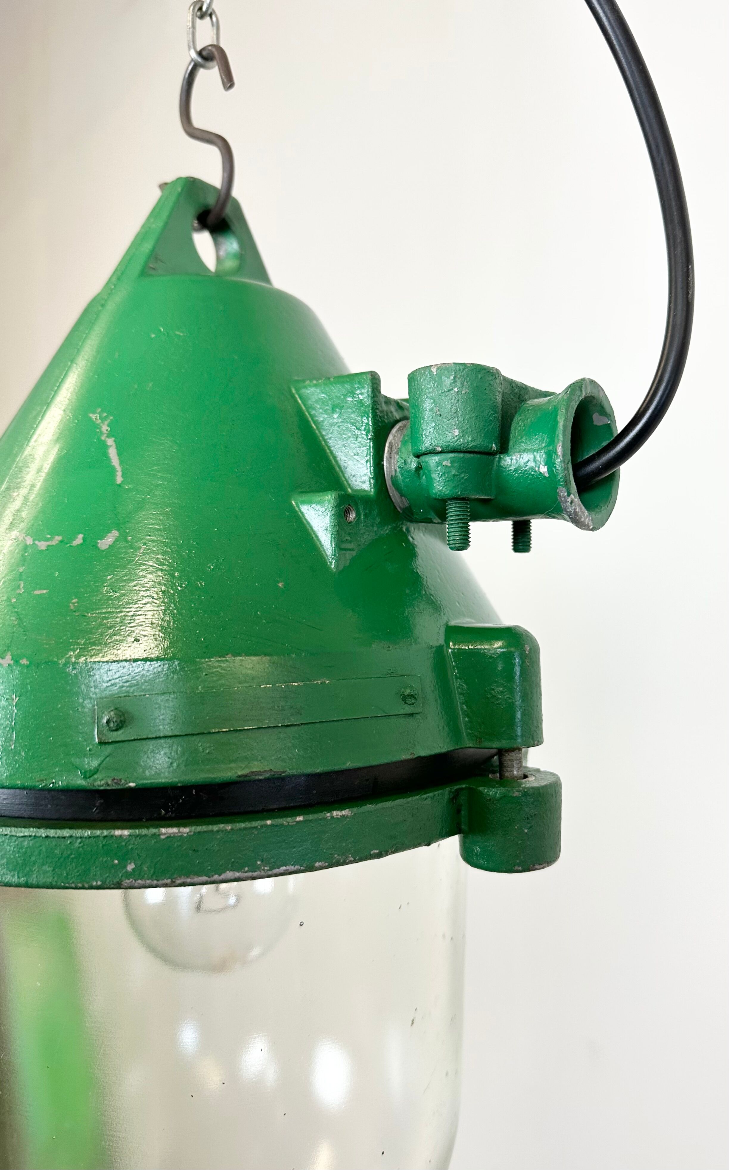 Green Industrial Cast Aluminium Explosion Proof Lamp, 1970s
