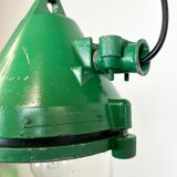 Green Industrial Cast Aluminium Explosion Proof Lamp, 1970s