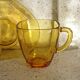 Coffee cup & amber glass undercup vereco - made in france