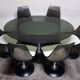 Ensemble table et 6 chaises Chromcraft space age années 70
