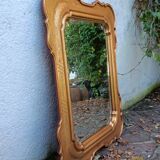 80s beveled gold mirror