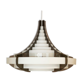 Pendant light "Strips" by Brylle & Jacobsen for Quality System. Denmark 1970s