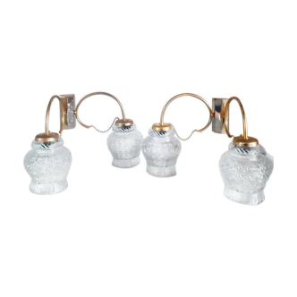 Pair of double wall lights from the 70s