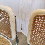 Ensemble de 2 chaises Cesca vintage de Marcel Breuer : chaises de salle à manger en osier style Mid-Century Modern