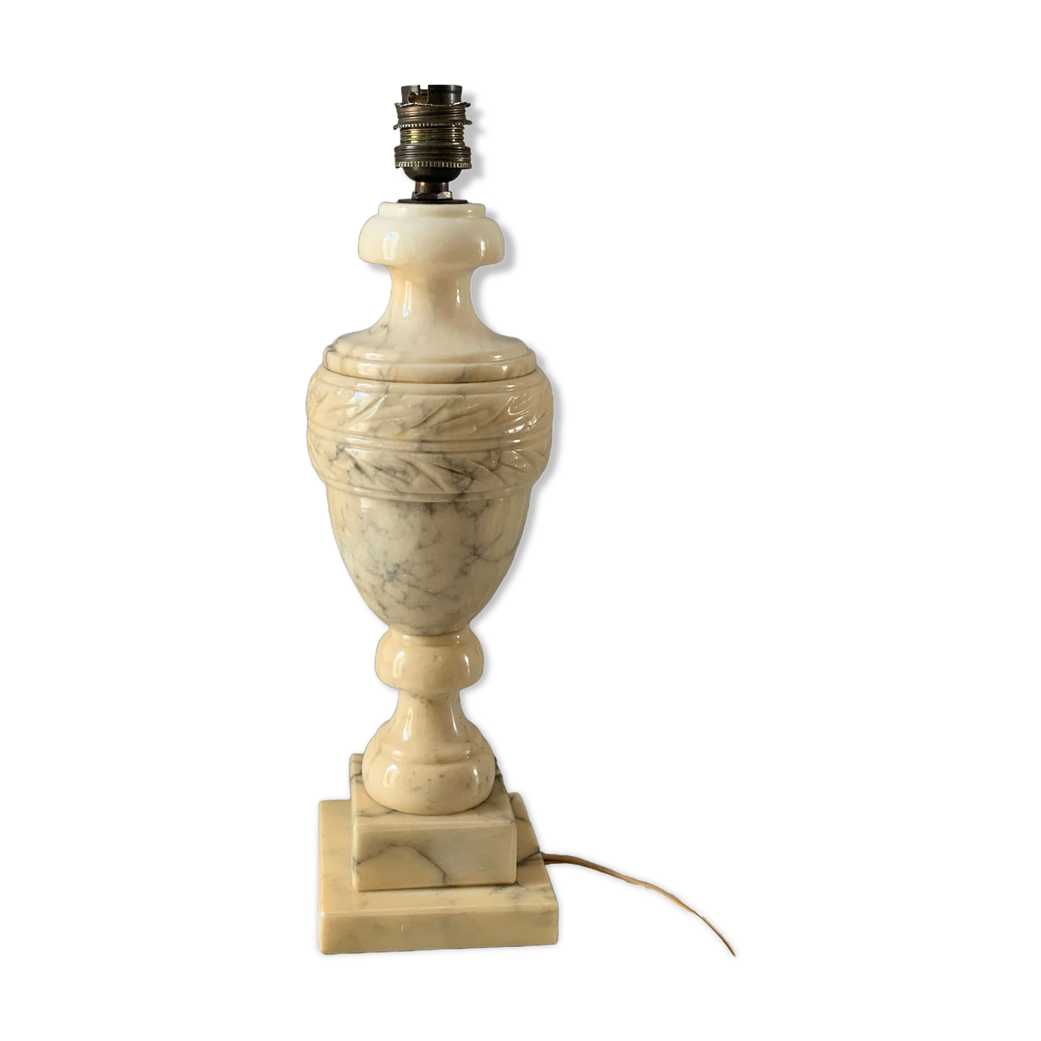 Vintage marble lamp foot
