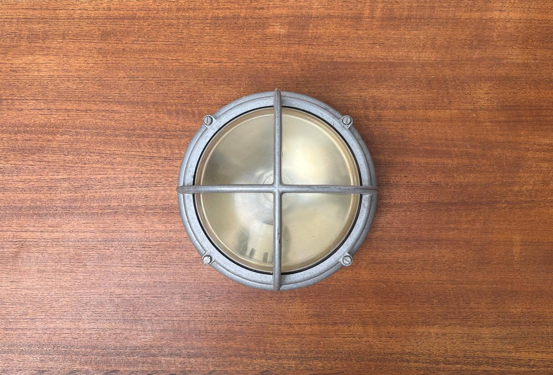 Mid-Century Danish Outdoor Metal Wall Lamp Model Skot by Lauritz Knudsen for Louis Poulsen, 1960s